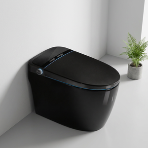Robinet de bidet monobloc avec pulvérisateur électrique, toilettes intelligentes à siège allongé chauffant, siphon en S, fixation au sol, veilleuse - Product Image 1