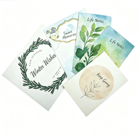 Cartes de vœux personnalisées avec logo imprimé en offset, imperméables, inscriptibles, pliées, avec trous, ensemble de cartes de visite