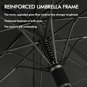 75Cm plein fibre de verre automatique semi-automatique parapluie coupe-vent grain droit cadre en métal soleil fonction automatique voyage adulte - Product Image 5