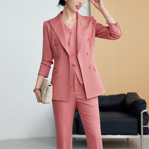 Traje de Tres Piezas Elegante de Alta Gama, Doble Botonadura, a Rayas, Antiarrugas, Corte Slim, para Trabajo, Profesional, Tallas M-4XL, Venta al Por Mayor - Product Image 4