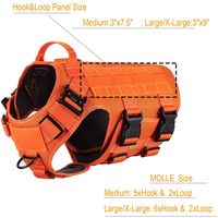 Harnais de gilet tactique pour chien, réglable, robuste, sans tirer, avec poignée, vente en gros