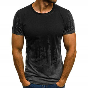 Hombre manga corta liso camisa <span class=keywords><strong>de</strong></span> Polo <span class=keywords><strong>de</strong></span> impresión T camisa Top <span class=keywords><strong>de</strong></span> algodón Casual colorido impreso Top - Product Image 3