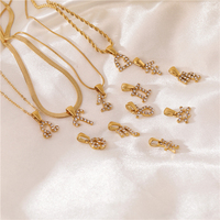 18K PVD Plaqué Or CZ Zircon Cubique Cristal Pave Zodiaque Horoscope Signe Astro Pendentif En Acier Inoxydable Charme