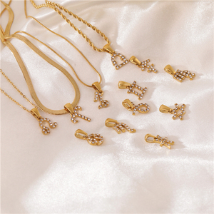 Mặt Dây Chuyền Mặt Dây Chuyền Mặt Dây Chuyền Bằng Thép Không Gỉ Hình Cung Hoàng Đạo Đá Cubic Zirconia Mạ Vàng 18K PVD - Product Image 6