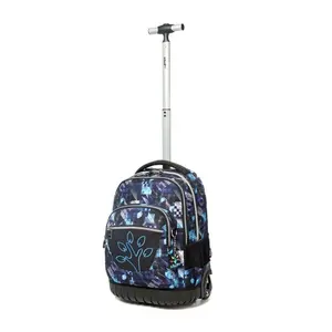 18英寸轮滚动背包包男孩和女孩学校学生书籍笔记本电脑旅行手推车书包