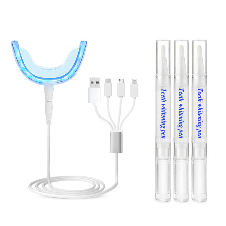 China luxury private label logo usb clinic dental care teeth whitening kits for home