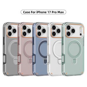 Étui 2-en-1 en TPU et PC avec support magnétique et anneau de maintien réglable pour iPhone 17 16 15 14 13 12 11 Pro Max - Product Image 3