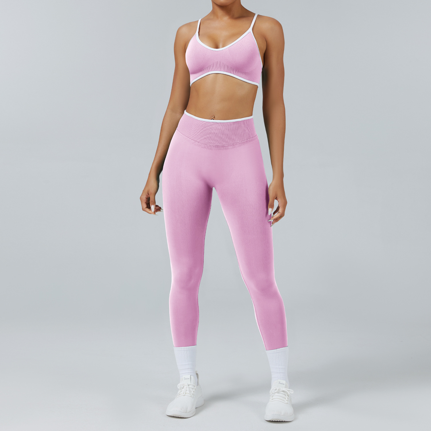 soutien-gorge+leggings-orchidée rose