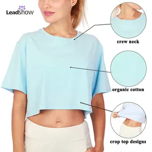 Custom Cotton Oversize Blank Plain White Lose Fitting Crop Top t Shirts Athletic Spandex Baby <strong>pink</strong> Gym Cropped Tee <strong>Tshirt</strong> <strong>Women</strong> - Product Image 3