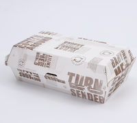 Boîte de restauration en carton ondulé, réutilisable, en aluminium, pour emporter, emballage alimentaire