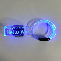 Bracelet LED à télécommande avec logo personnalisé, synchronisation DMX, bracelet lumineux pour concert, festival de musique, bar, fête