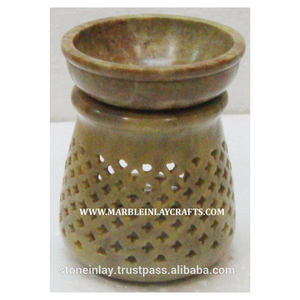 Brûleurs d'huile aromatique en pierre ollaire sculptée - Product Image 1
