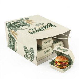 Customized Recyclable Food Packing Bag Coffee Shop Kraft <b>Paper</b> Bag Brown Fast Food Restaurant <b>Paper</b> Bags With Handle - Product Image 6