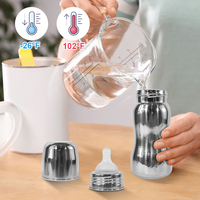 Pailles de qualité alimentaire, sans BPA, pour biberons de 240 ml (8 oz) pour bébés et nourrissons, en acier inoxydable 304/316