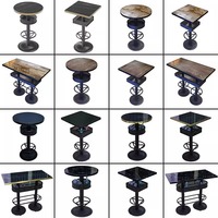 Ensemble de meubles pour discothèque commerciale et design tendance table en ardoise pour cocktail tabouret de bar chaise haute