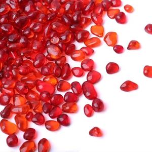 אבני זכוכית אדומות ים קשת שבבי חלוקי אבן עבור אקווריום בריכת אקווריום קישוט ואגרטל מילוי תכשיטים עושים מלאכה אבני חן - Product Image 2