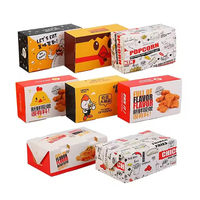 Boîtes d'emballage alimentaire jetables en gros pour la vente à emporter : Boîtes à biscuits, emballages pour poulet frit, boîtes à donuts avec poignée, boîtes à poulet frit