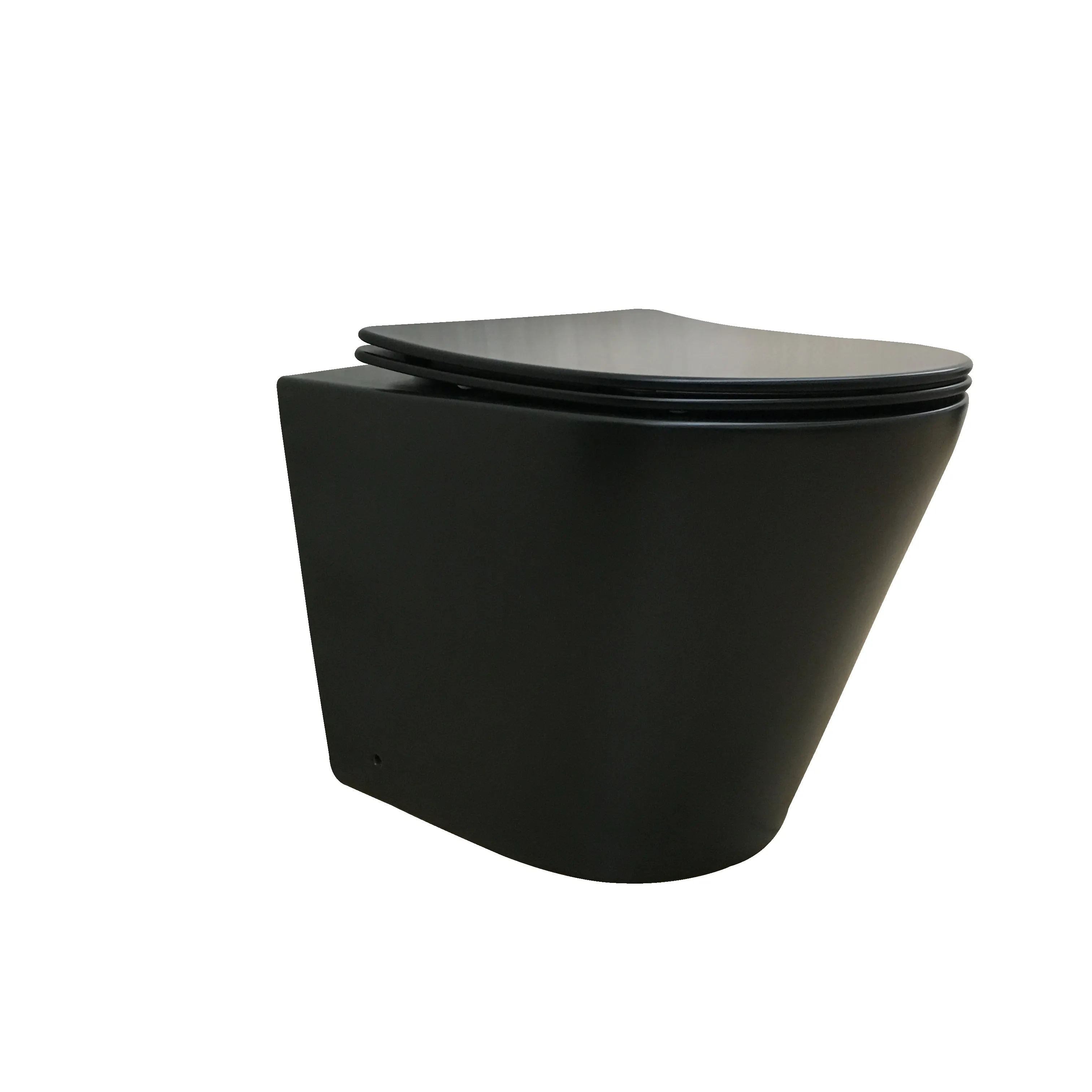 UK popular sanitary ware matt black wall face wc toilet ceramic back to wall floor mounted toilets