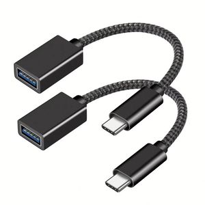 Wholesale Braided <b>USB</b> Type <b>C</b> Male to <b>USB</b> 3.0 Female OTG <b>Cable</b> Adapter Compatible With Phone Laptop Tablet - Product Image 1