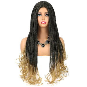 Extensión sintético de cabello trenzado de tres hebras rizadas francesas, fibra de alta temperatura, mecanismo de cola suelta, peluca alta para comercio exterior - Product Image 5