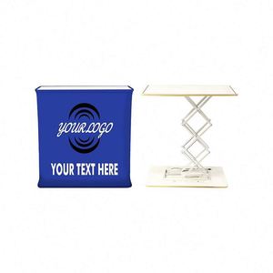 Comptoir pliable rectangulaire ovale en aluminium pour salon professionnel, table de stand pop-up - Product Image 3