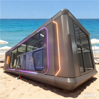 Prêt à l'emploi Minuscule capsule préfabriquée Modulaire en acier Utilisation d'hôtel Extensible Portable Flottant Conteneur Installation complète Apple House