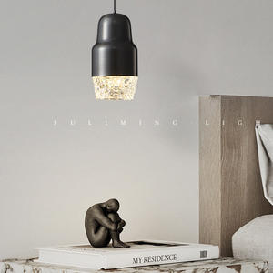 Lámpara Colgante de Cobre y Acrílico de un Solo Cabezal para Habitación de Hotel, Dormitorio, Sala de Estar, Pared de Fondo, Mesita de Noche - Product Image 6