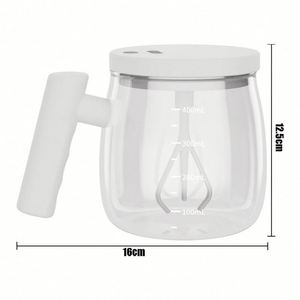 Taza de Café de Vidrio de Nuevo Estilo con Escala, Taza de Vidrio Portátil con Agitación Automática y Logotipo Personalizado - Product Image 3