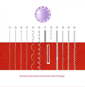 <span class=keywords><strong>Machine</strong></span> à <span class=keywords><strong>coudre</strong></span> domestique multifonctionnelle 505A à point noué, à commande au pied, entièrement automatique, pour tissus épais - Product Image 4