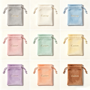 Custom Velvet <b>Bag</b> Wholesale OEM ODM Manufacturer Soft Velvet Drawstring Pouch with Gold <b>Cord</b> for Jewelry Gift Packaging - Product Image 6