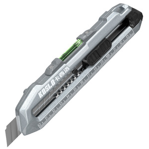 Koslo Utility Knife 170mm With Level Measurement Industrial Grade Wallpaper Cutter Stainless Steel Blade Aluminum Alloy Body - Product Image 5