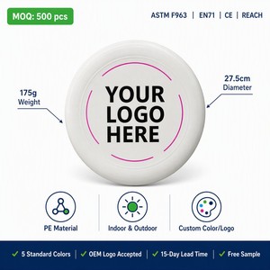 Frisbee de Plástico de 11 Pulgadas y 175g de la Marca JUNYE, Disco Volador para Juegos al Aire Libre y Entrenamiento Deportivo, Gran Venta - Product Image 3