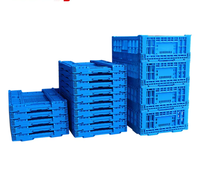 Caisse en plastique pliable et empilable Leadloong, écologique, avec couvercle, pour le transport de légumes et de fruits - Vente en gros