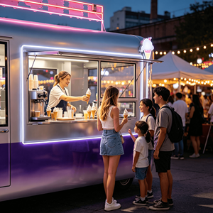 Food Truck Elettrico a Zero Emissioni con Batteria a Lunga Autonomia, Perfetto per il Centro Cittadino e con Permesso Stradale - Product Image 1