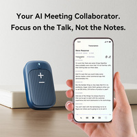 Altavoz Portátil para Exteriores con IA, Dispositivo de Audio Inteligente con ChatGPT, Grabadora de Voz con IA, Diseño Mini Impermeable, Micrófono Lavalier