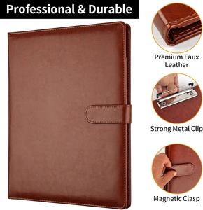 Portadocumenti Professionale in Ecopelle con Blocco Note Formato A4/Letter, Organizzatore per Curriculum e Scrittura - Product Image 4