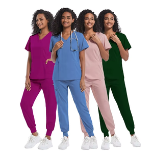 Ensembles de blouses médicales respirants et doux, extensibles dans les quatre sens, avec tissu 72% polyester, 22% rayonne, 6% élasthanne, pour usage hospitalier et confort unisexe - Product Image 2