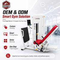 Máquina de prensa de piernas horizontal inteligente SHQC con control digital de resistencia y pantalla táctil, equipo comercial para gimnasio, fábrica OEM