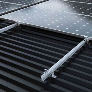 אלומיניום מלא קצה אמצע clamp מסילות גג pv פאנל סוגר מתכת גג l רגל סולארית הרכבה - Product Image 2