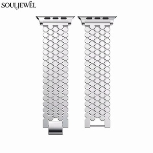 Bracelet de montre à texture écaille de poisson compatible avec <span class=keywords><strong>Apple</strong></span> <span class=keywords><strong>Watch</strong></span>, bracelet en acier inoxydable, livraison directe d'usine - Product Image 1