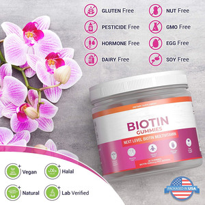 Gummies multivitaminées pour adultes à marque privée, sans additifs pour nouveau-nés, avec biotine, saveur personnalisée, pour la croissance des cheveux et des ongles, éclaircissantes/blanchissantes - Product Image 5