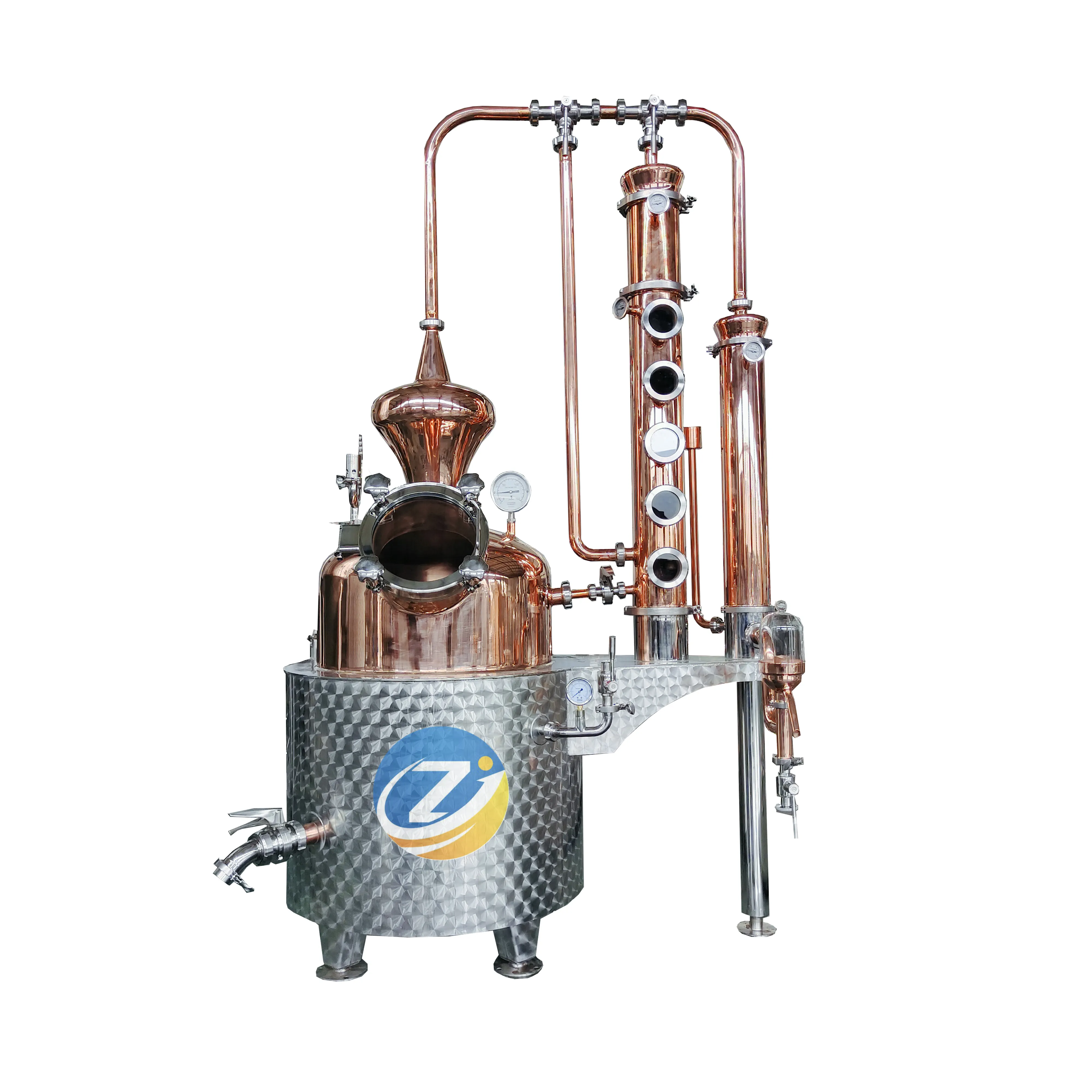 ZJ 150L 200L Mini Edelstahl Destillation kolonne New Whisky Moonshine Still Alembic Hydro Home Alkohol Destill ierer Getränk