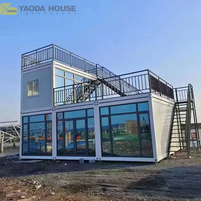 人気プレハブ住宅バーコンテナ住宅中国コーヒーショップミニショップモダン鉄骨構造引越しショップ