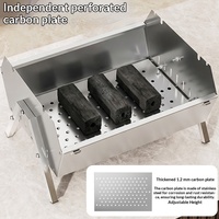 Four à rôtissoire rotatif entièrement automatique avec couvercle séparé, barbecue extérieur en acier inoxydable, portable, à un ou deux brûleurs, au charbon de bois