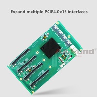 Carte d'extension AiLFond PEX88096 4-GPU PCle 4.0, 4 emplacements pour cartes graphiques, carte mère pour serveur de station de travail