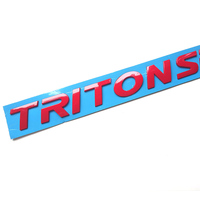 Autocollant de logo de capot avant Trionsport 3D ABS Chrome Noir Mat pour Mitsubishi Triton Sport L200 L300, 0,5 mm, autocollants de voiture, 1 an de garantie