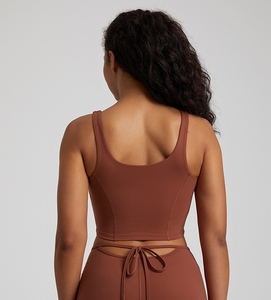 Áo Ngực Thể Thao Thoáng Khí Mềm Mại Cảm Giác Khỏa Thân Áo Hở Eo Trang Phục Tập Thể Dục Đi Bộ Ngoài Trời Tùy Chỉnh Quần Áo Tập Gym Yoga Thể Dục Cho Nữ - Product Image 3