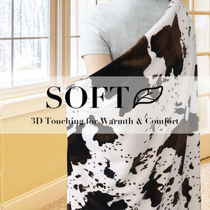 Hot bán giá cả cạnh tranh tùy chỉnh thiết kế đơn giản thoải mái in bò mô hình chăn để sử dụng nhà - Product Image 5