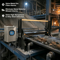 Détecteur de métaux minier fiable pour l'inspection de l'acier allié, humidité non-condensée de 10%-95%, réinitialisation sur site, menu LCD, indice de protection IP68, 50kHz