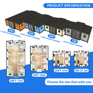 Maison conteneur mobile et extensible de 40 pieds <span class=keywords><strong>à</strong></span> faible coût, préfabriquée, pliable, compacte, 4 chambres, cuisine incluse, livraison rapide - Product Image 3